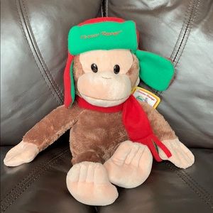Curious George Winter theme stuffed animal!
